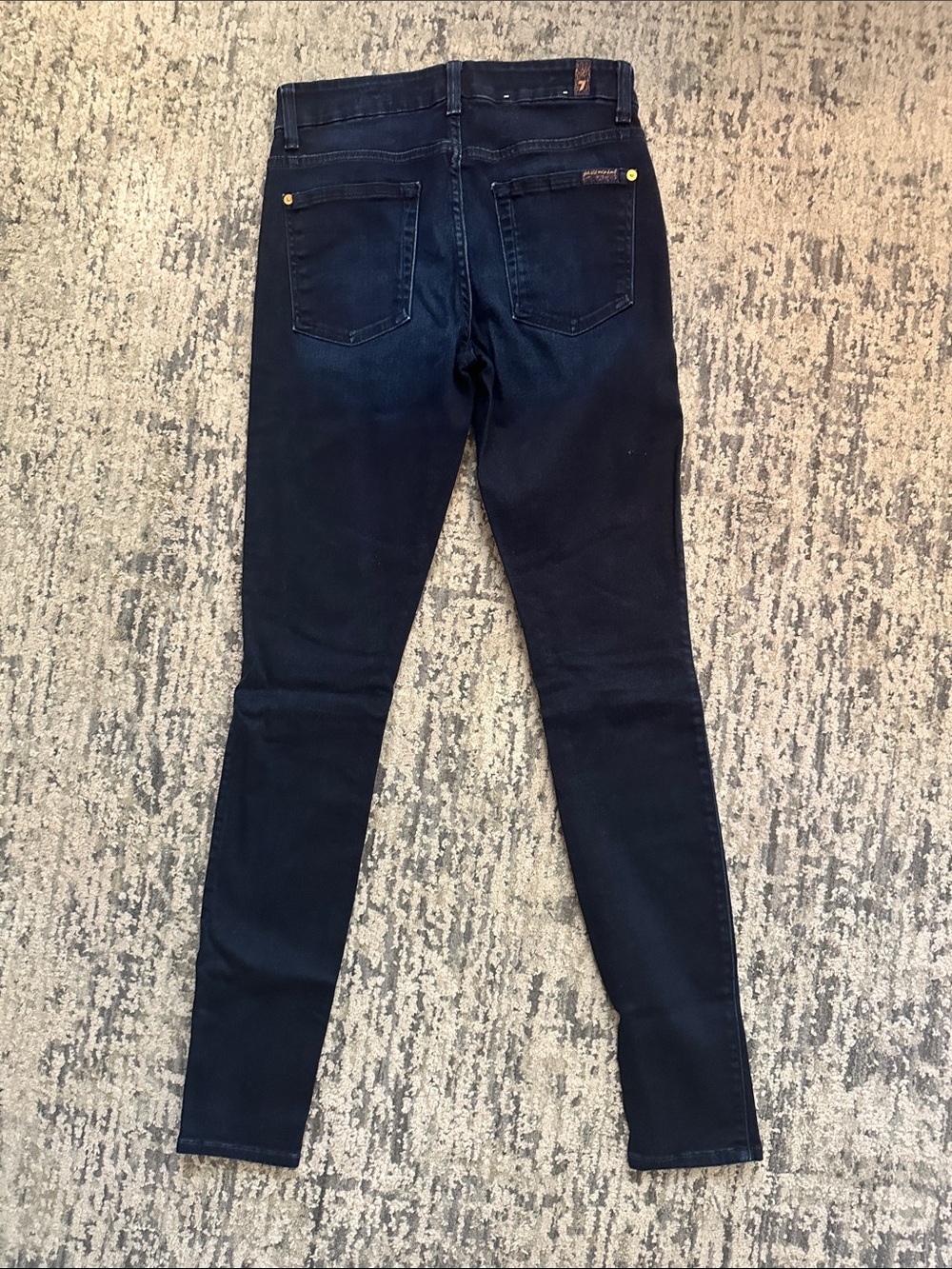 7 For All Mankind Dark Indigo Skinny Jeans - Picture 5 of 6